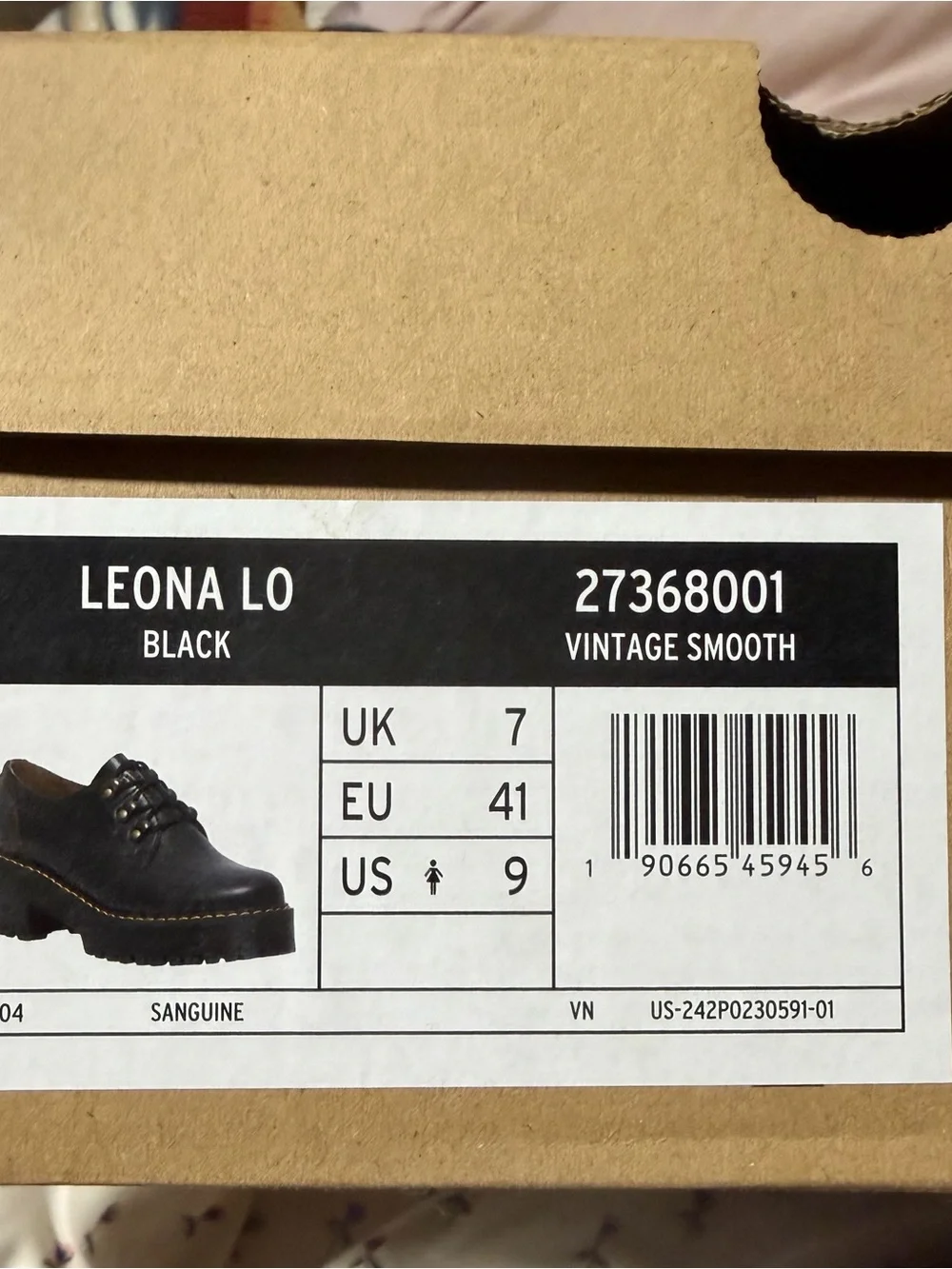 Dr. Martens Platform Black Leather Derby Lug Sole Leona Oxfords Shoes Size 9 New